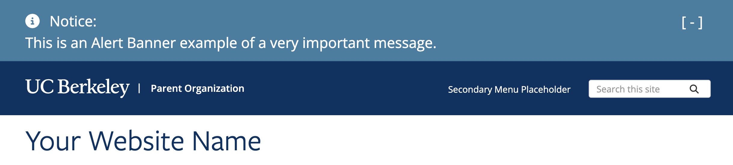 Screenshot of an alert banner example in Founders Rock