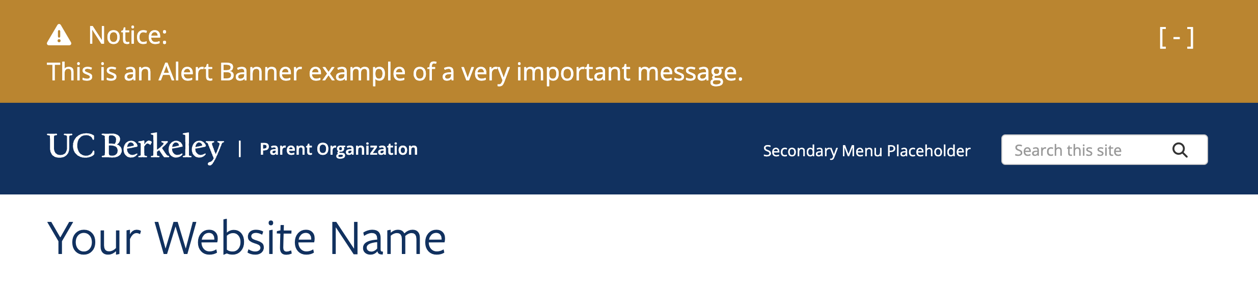 Screenshot of an alert banner example in Medalist