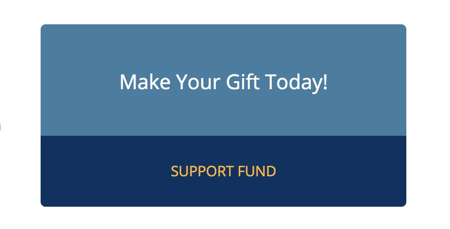 Screenshot of Give to Berkeley widget example, with "Make Your Gift Today" as the fund text, and the "Support Fund" text underneath.